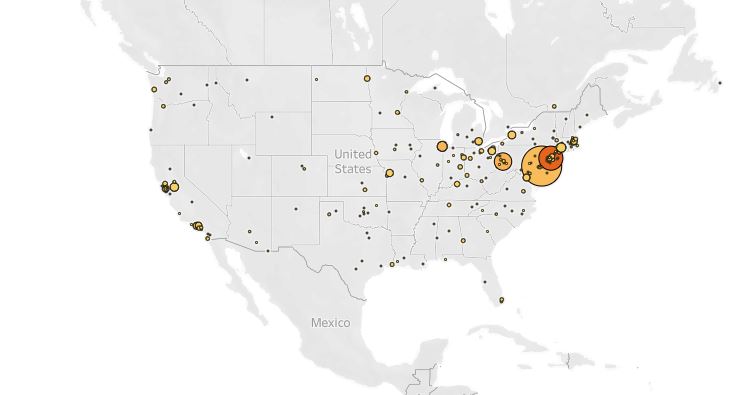 Map data visualization.